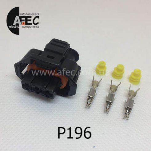 Авто роз'єм гніздовий 3-х контактний аналог Bosсh 1928403966 серії 2,8мм для котушки запалювання ВАЗ нового зразка